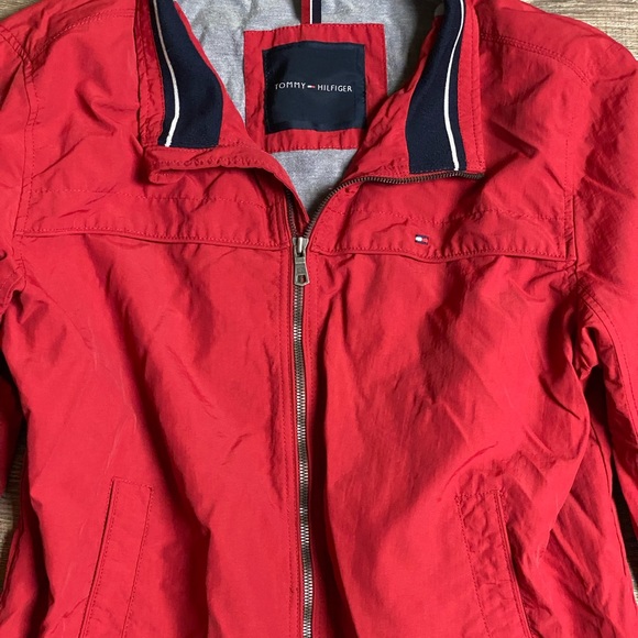 Red Tommy Hilfiger Soft Shell Classic Style Jacket - Picture 3 of 4